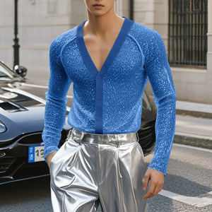 Camicia casual trasparente da uomo ATREND